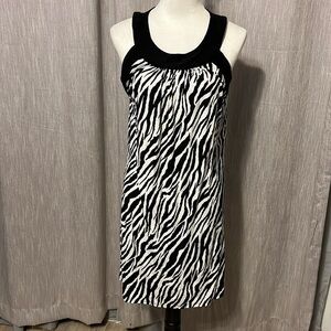 Sleeveless Zebra striped dress